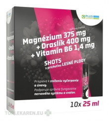 PLUS LEKÁREŇ Magnézium +Draslík +Vitamín B6 SHOTS