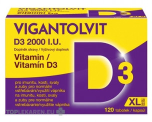 VIGANTOLVIT Vitamín D3 2000 IU