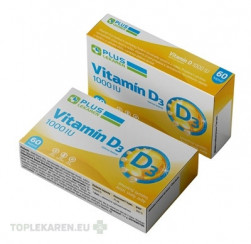 PLUS LEKÁREŇ Vitamín D3 1000 IU