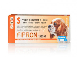 FIPRON 67 mg roztok k nakvapkaniu na kožu – spot-on pre psy S