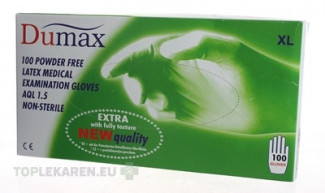 DUMAX RUKAVICE latexové  vyšetrovacie